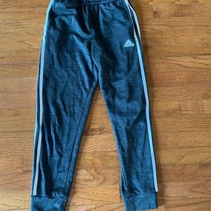 Adidas Kids' Black Joggers with White Stripes